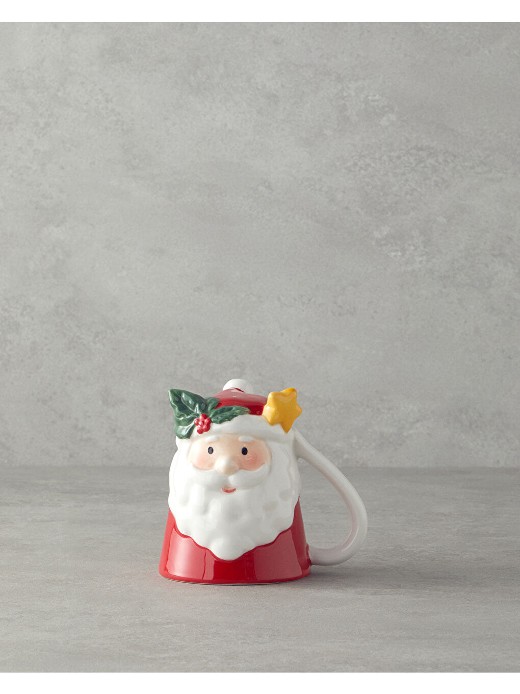 Beyaz Kind Santa Dolomite Yılbaşı Kupa 300 ml Renkli