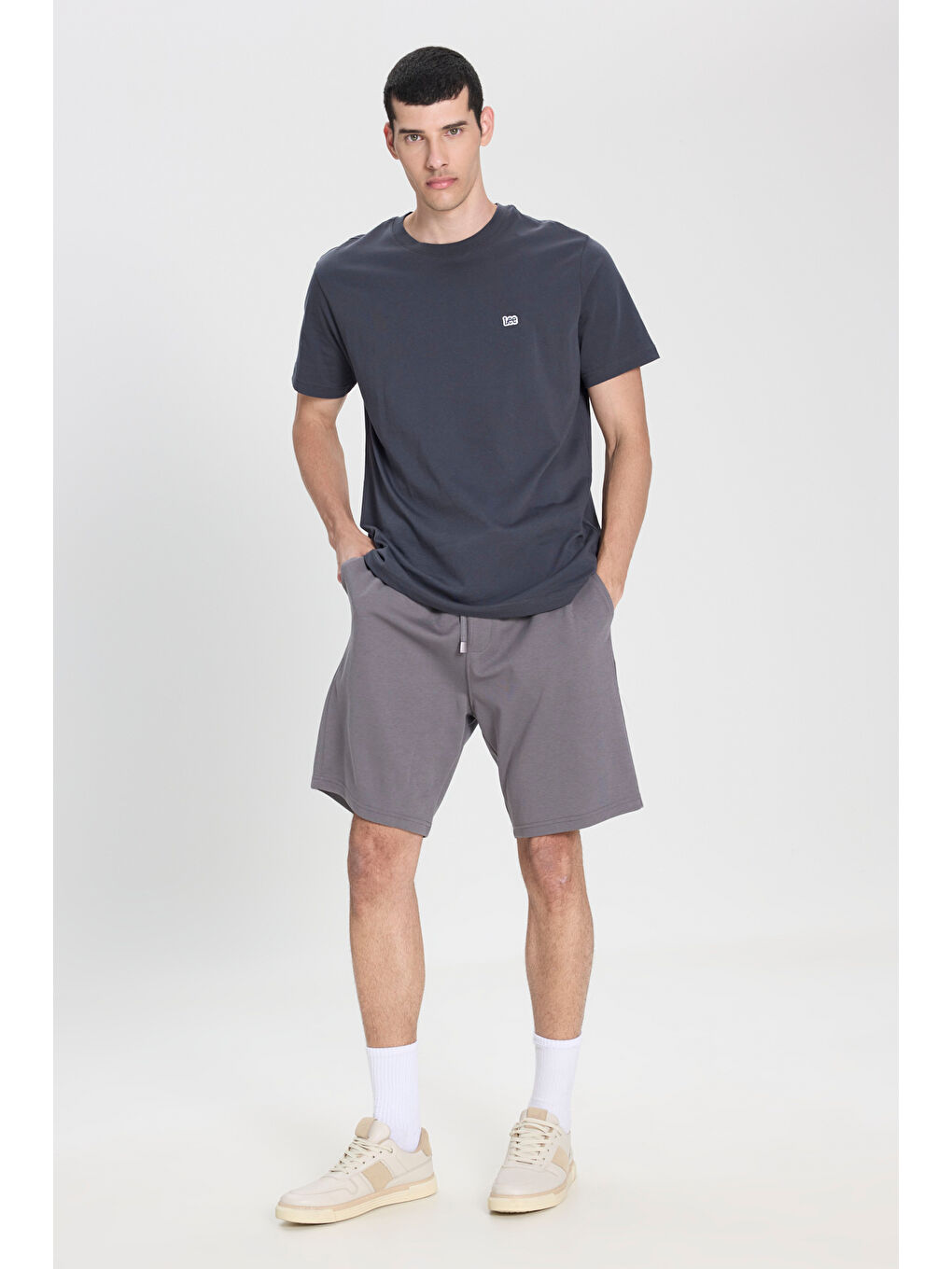 Antrasit Regular Fit Normal Bel Siyah Sweat Şort-1