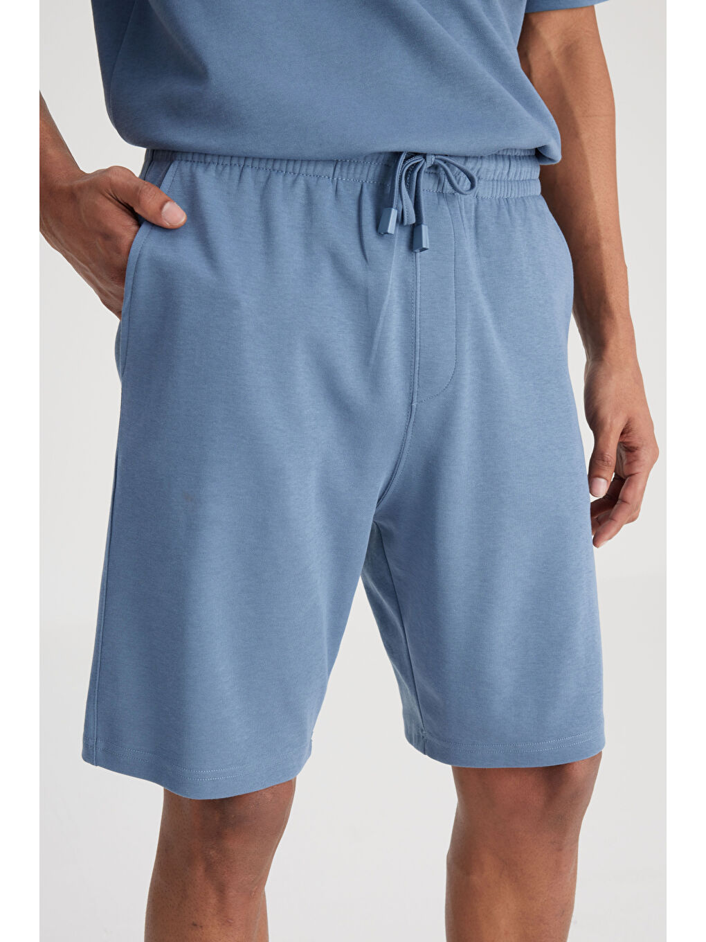 İndigo Regular Fit Normal Kesim Normal Bel Lacivert Sweat Şort-4