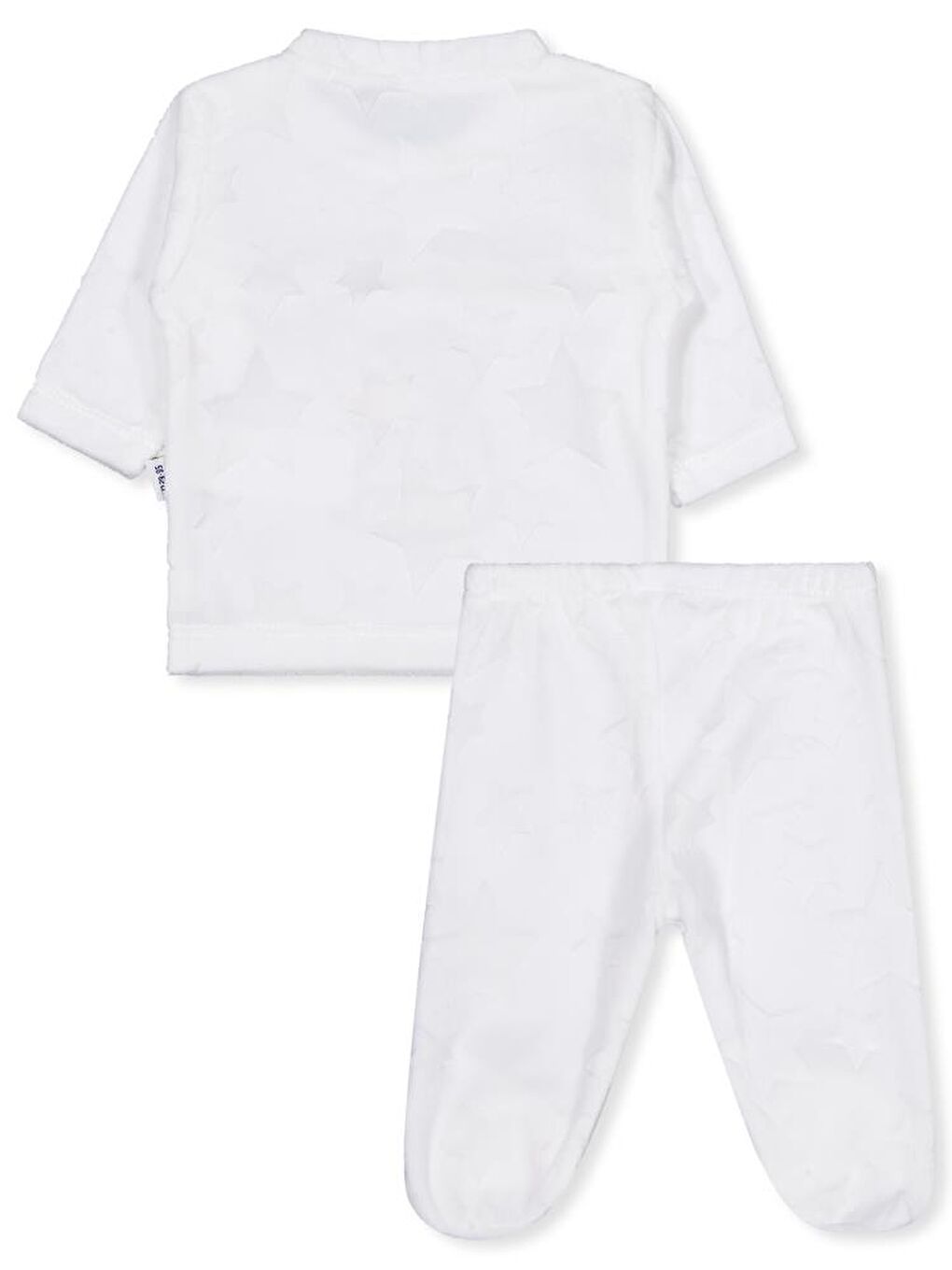 Filli Nakış Patikli 2Li 1-6 Ay Pijama Takımı - Ekru 6-9 Ay-1