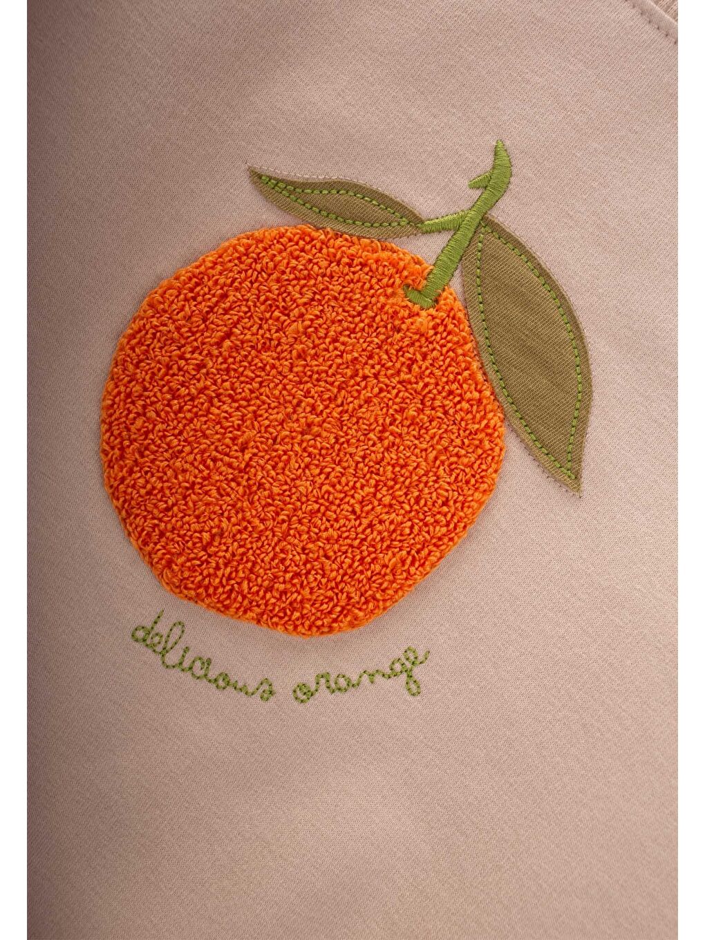 Süzene Nakışlı Sweatshirt 1-7 Yaş Bej-2