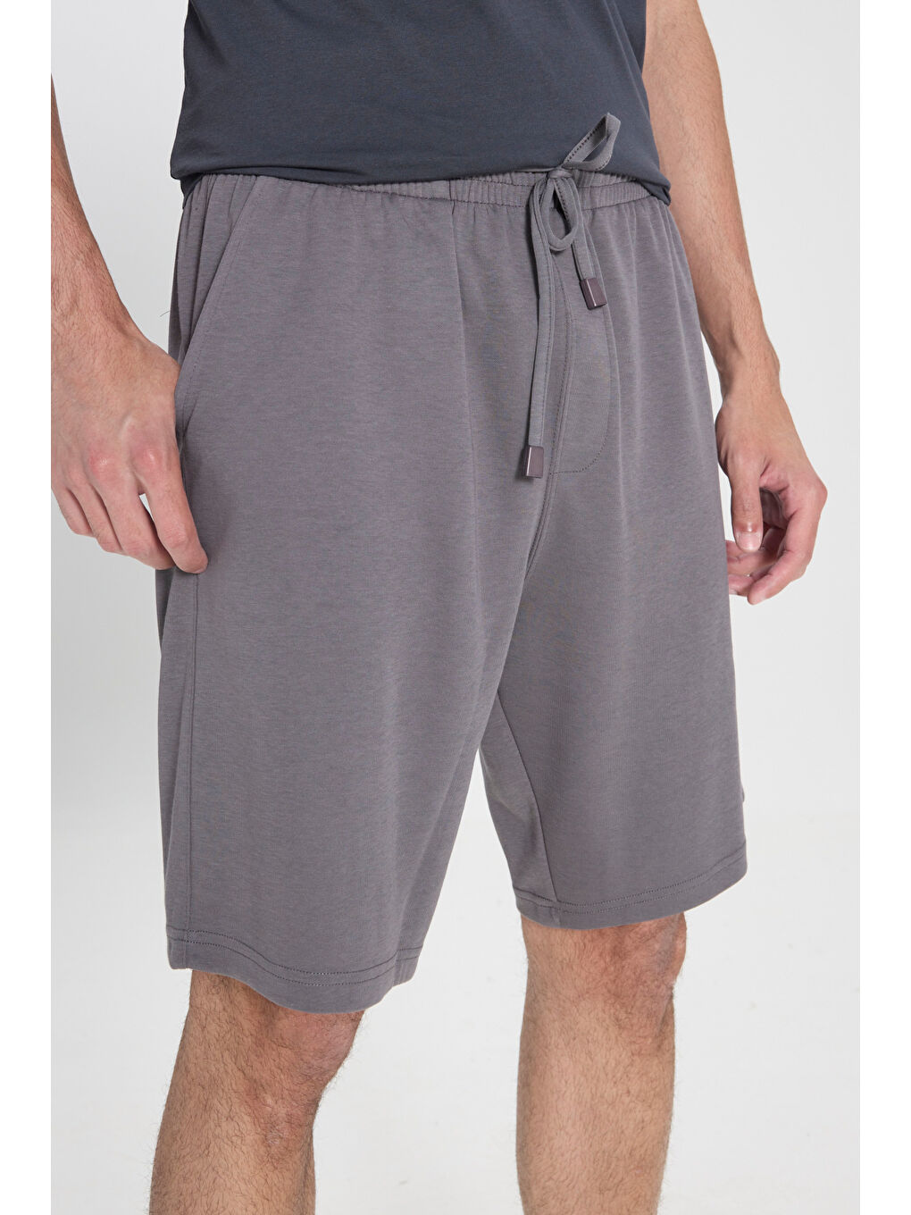 Antrasit Regular Fit Normal Bel Siyah Sweat Şort-3