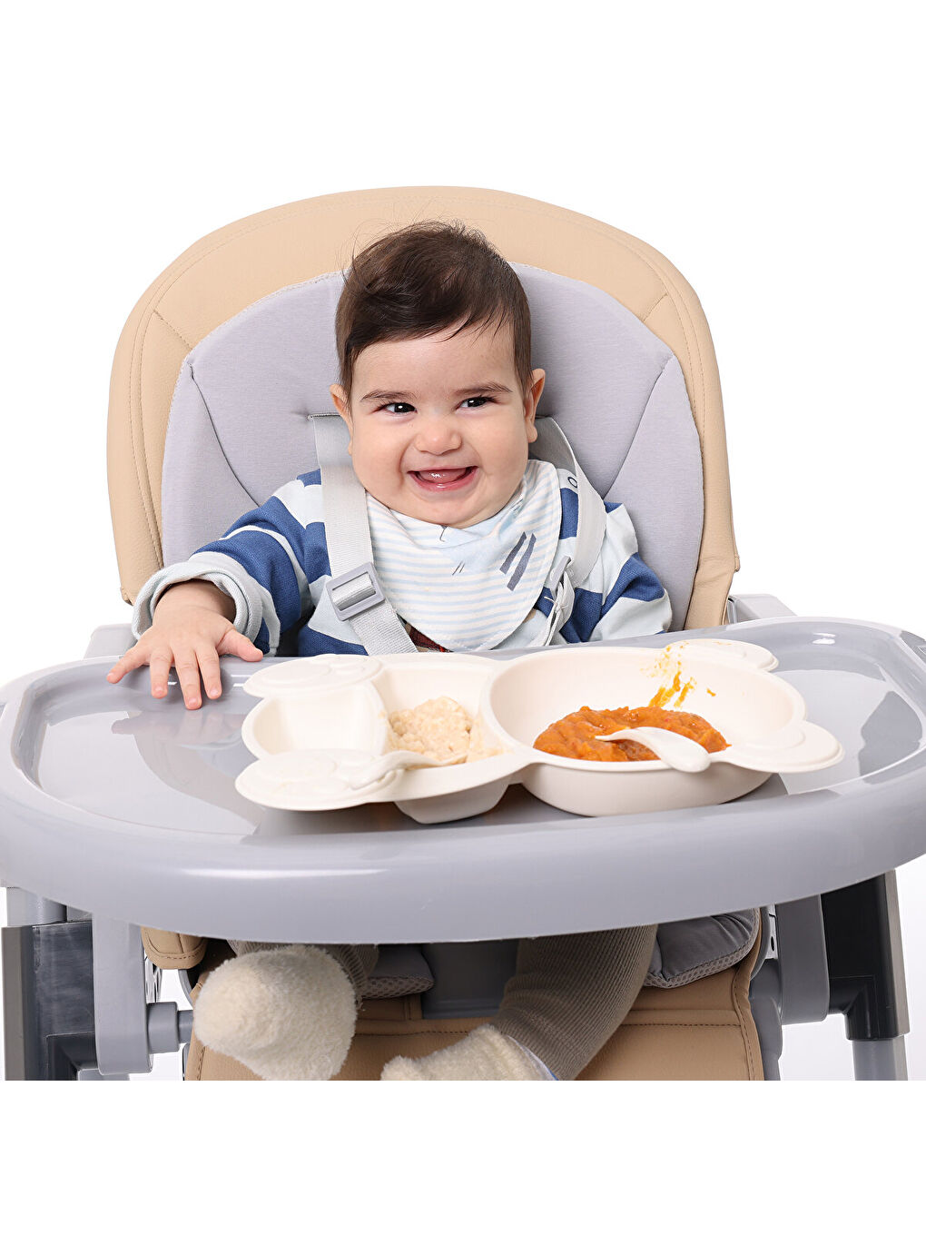 baby plus Karışık Panda Tabak Seti - Beyaz - 1