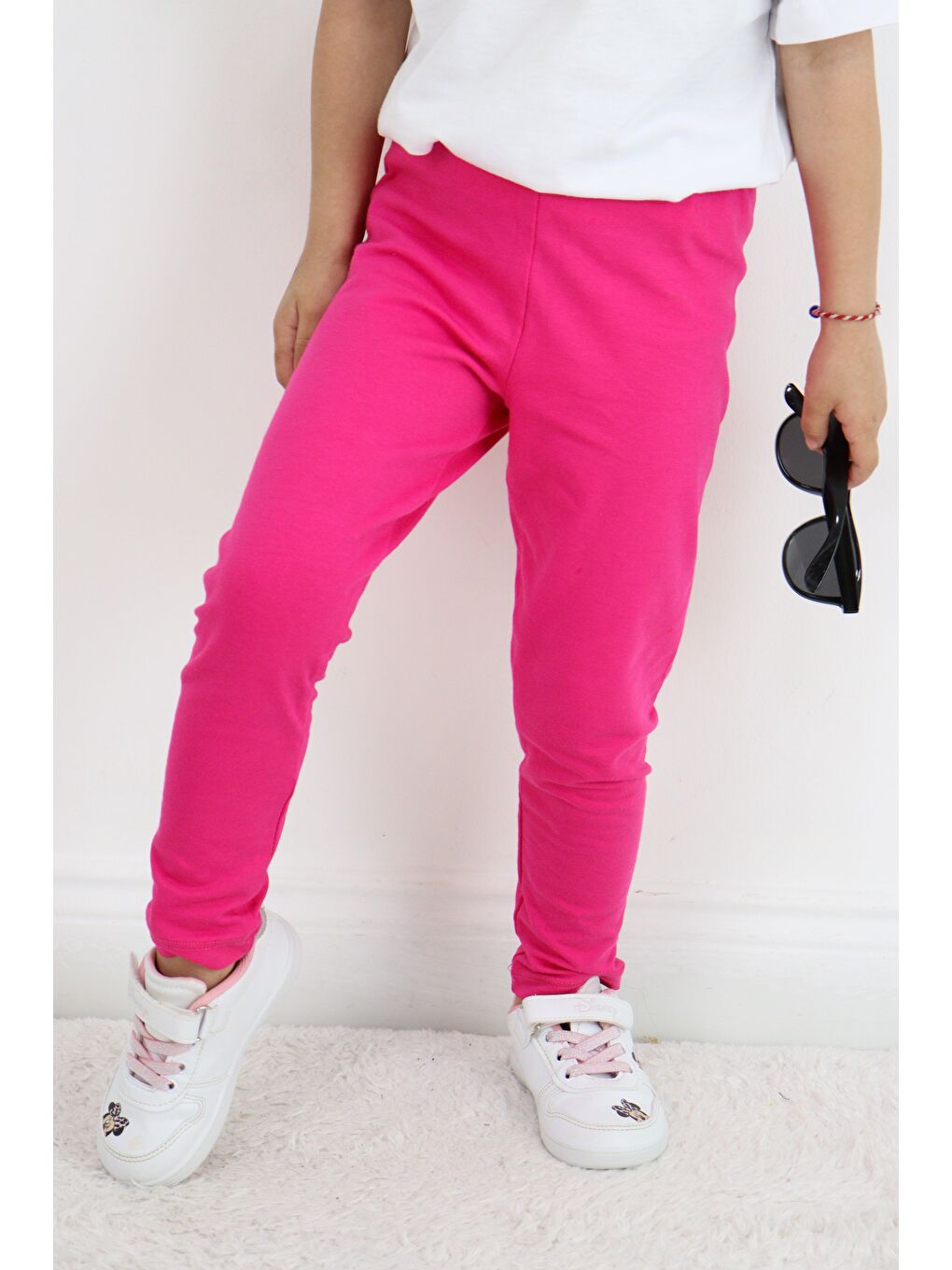 Fuşya Basic Kız Çocuk Tayt %100 Pamuk 6 Ay 5 Yaş-2