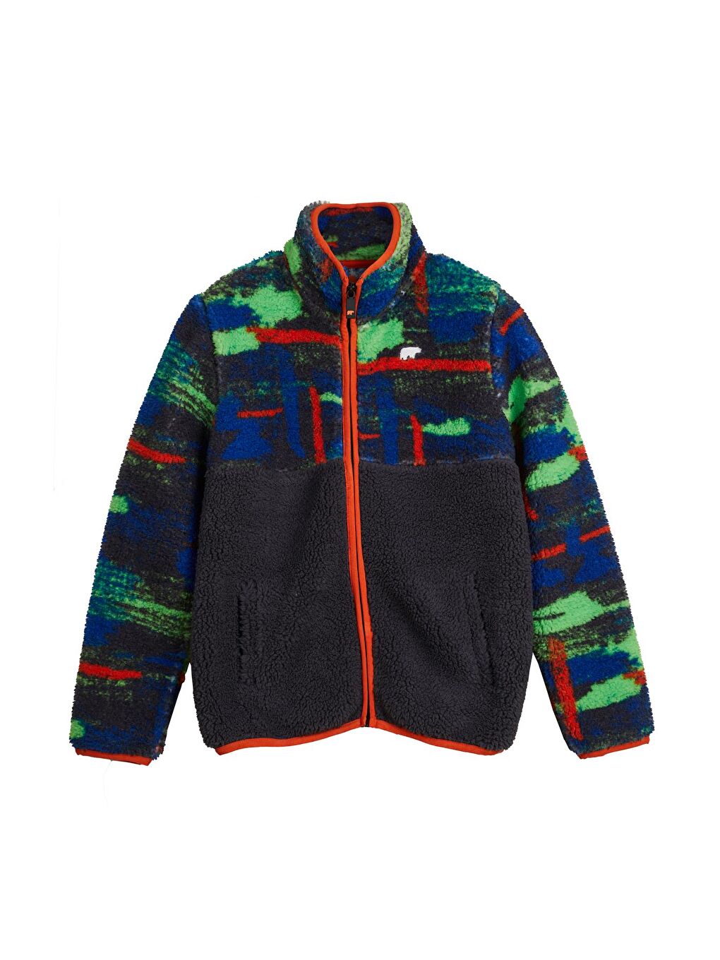 Antrasit Vernon Asfalt Çocuk Full-Zip Polar Sweatshirt