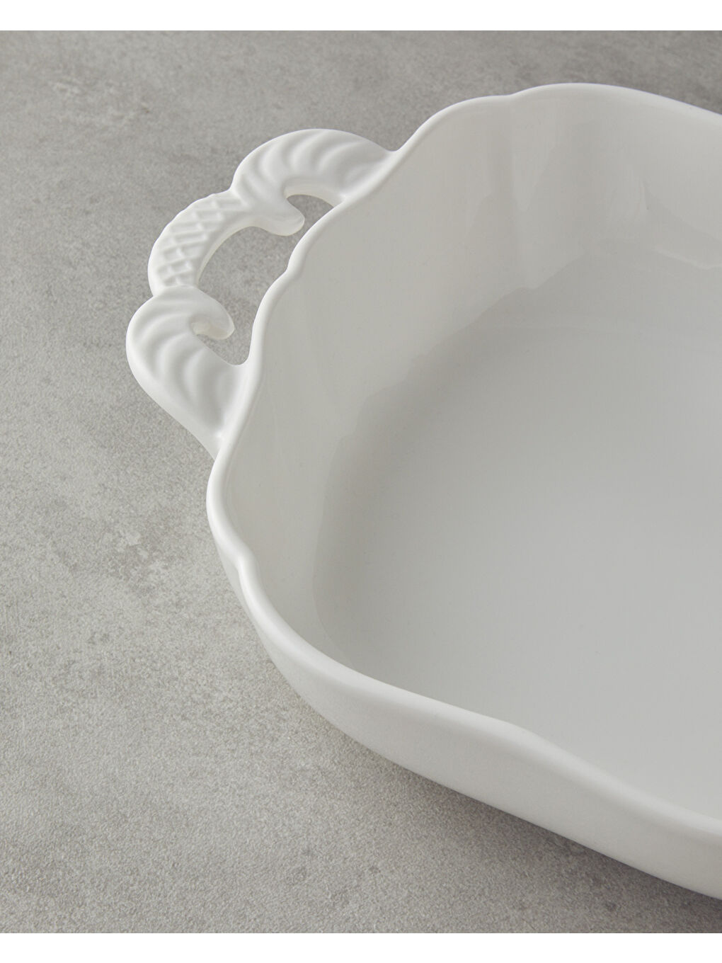 Bianca Seramik Fırın Kabı 38x23 cm Beyaz-2