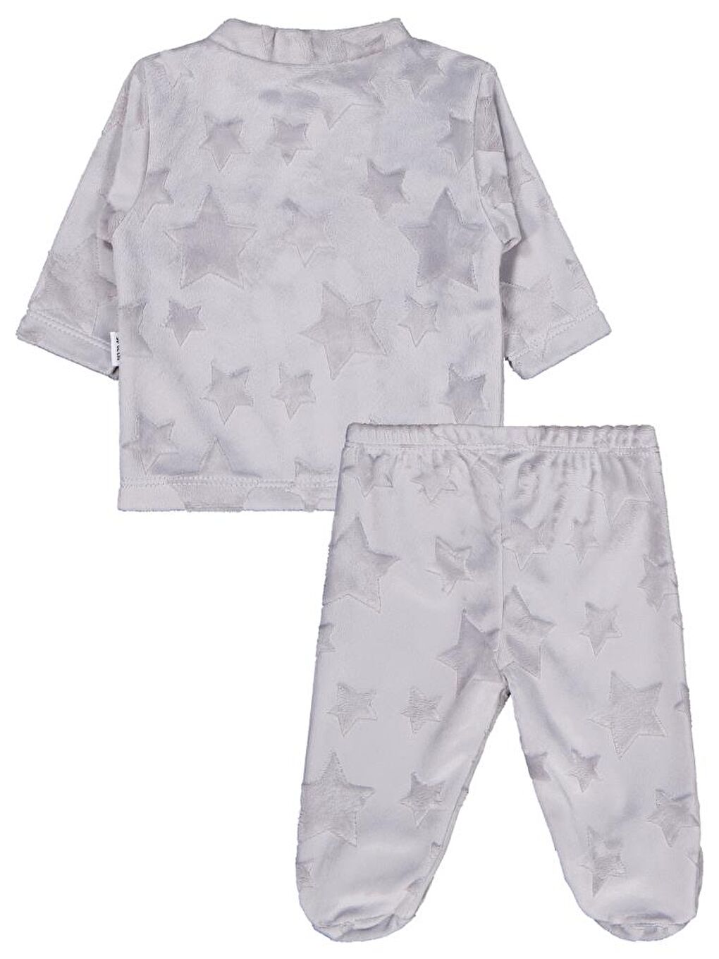 Filli Nakış Patikli 2Li 1-6 Ay Pijama Takımı - Gri 1-3 Ay-1