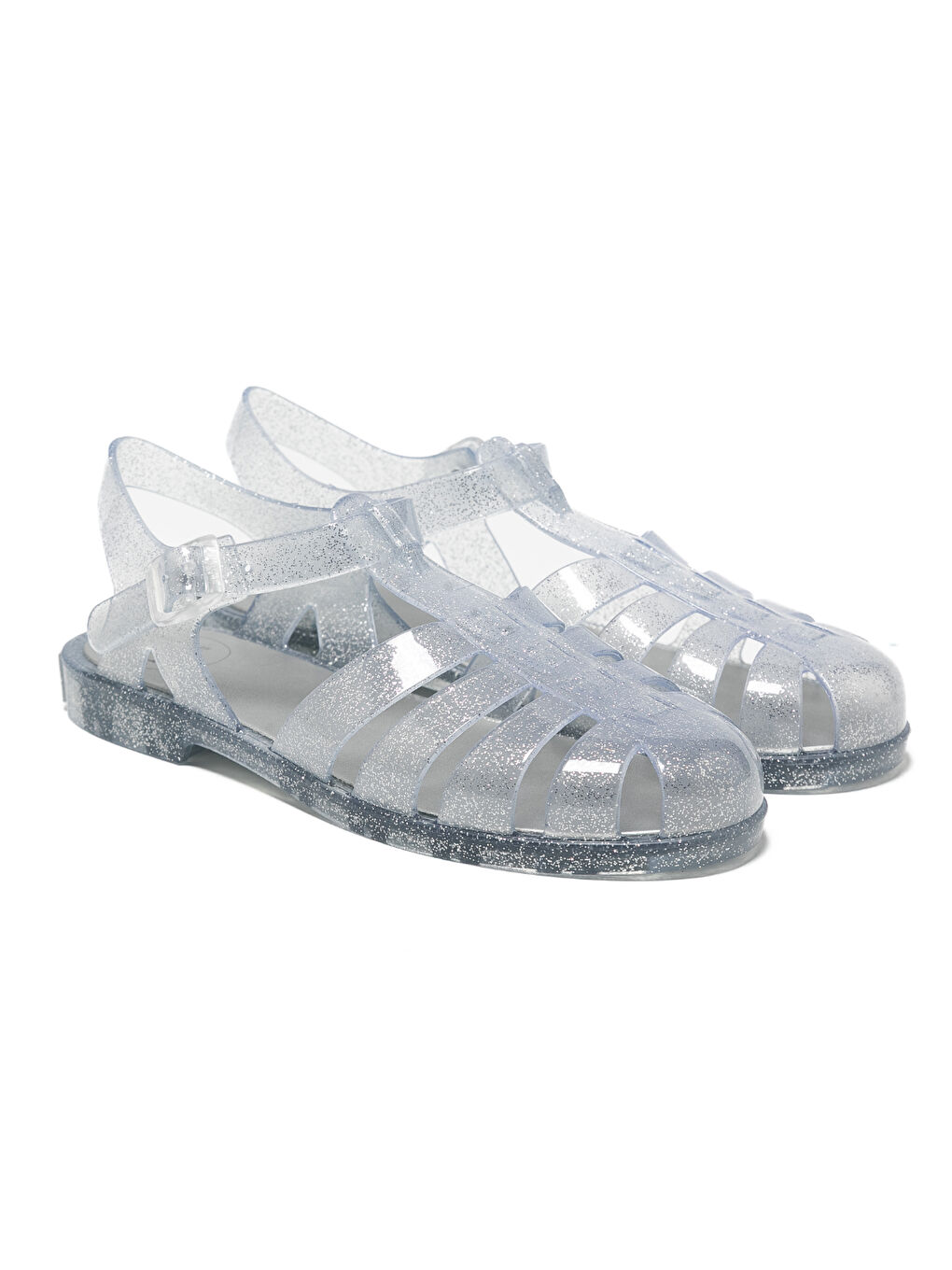 Beyaz Kadın Sandalet Cuba 135-Purpurina (Plata)-2