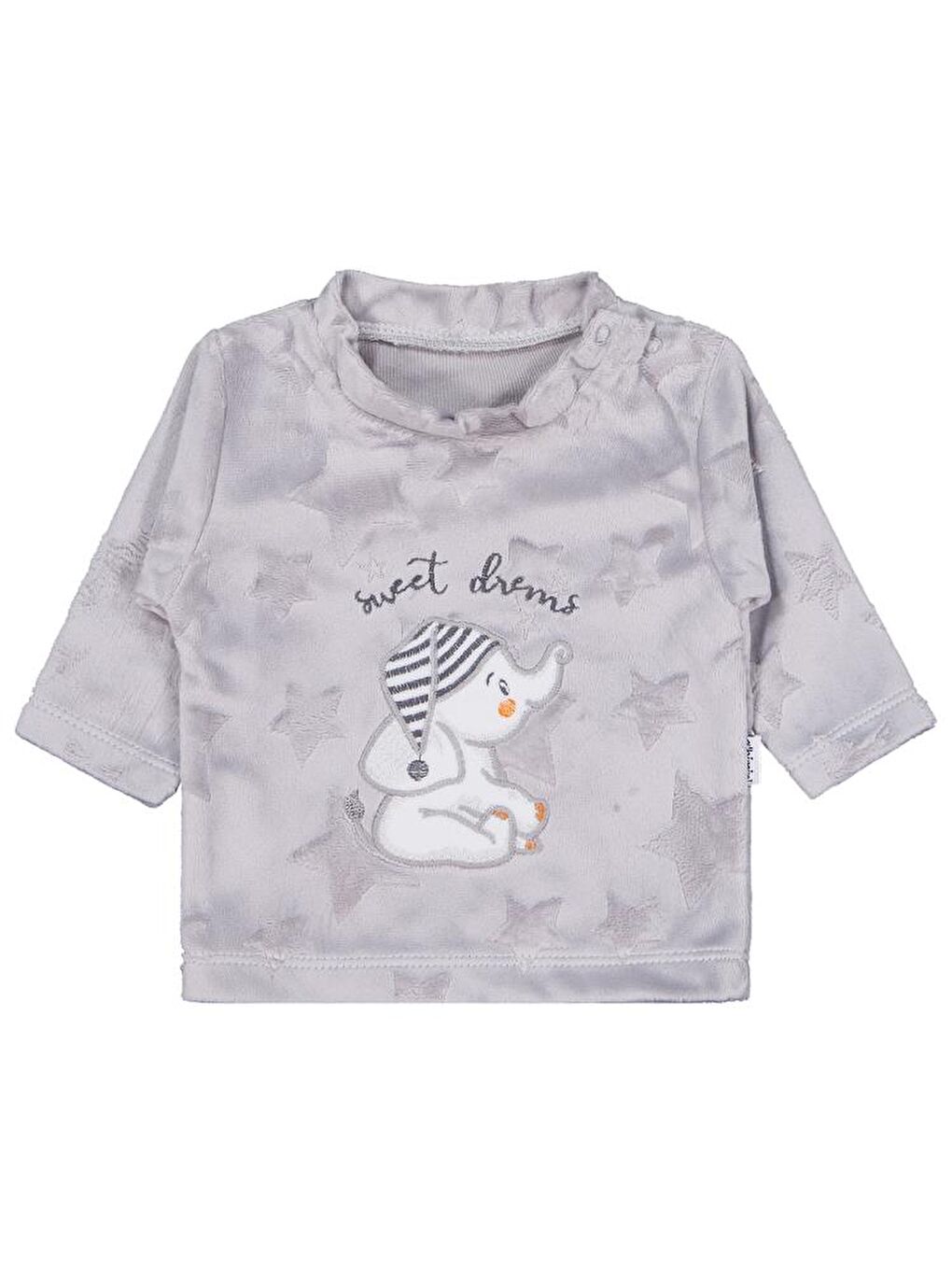 Filli Nakış Patikli 2Li 1-6 Ay Pijama Takımı - Gri 1-3 Ay-2