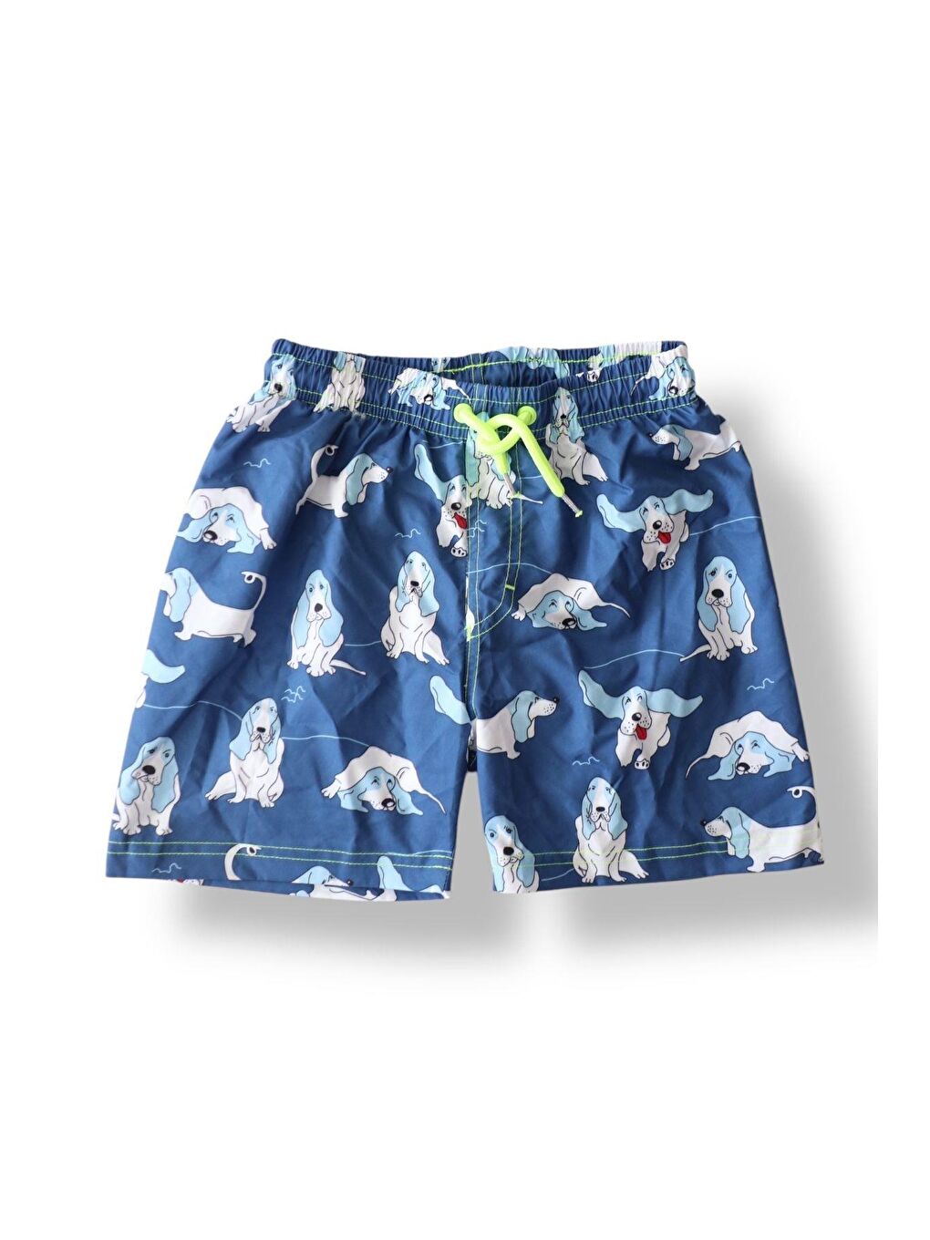 Mavi Erkek Çocuk Köpek Desenli Deniz Şortu