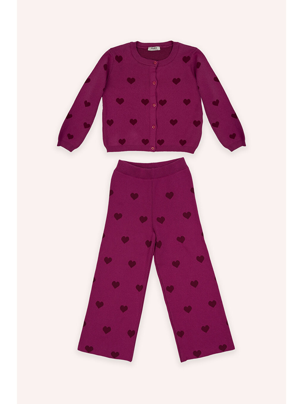 Fuşya Kız Çocuk 2'li Triko Takım