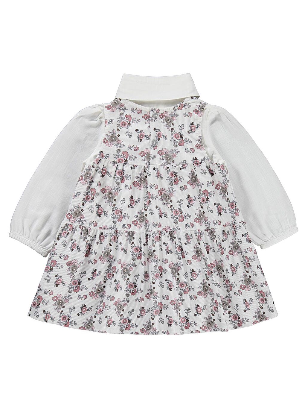 Girls Fiyonklu 2-5 Yaş Elbise - Pembe 5-6 Yaş-1