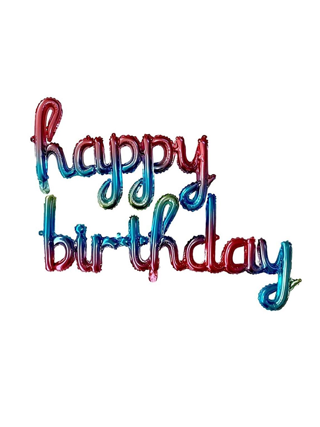 Lila Tonları El Yazısı Happy Birthday Balon