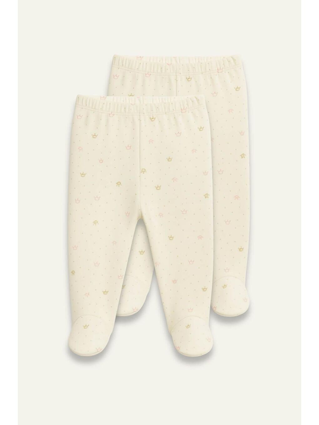 Unisex Bebek İkili Tek Alt - Açık Ekru