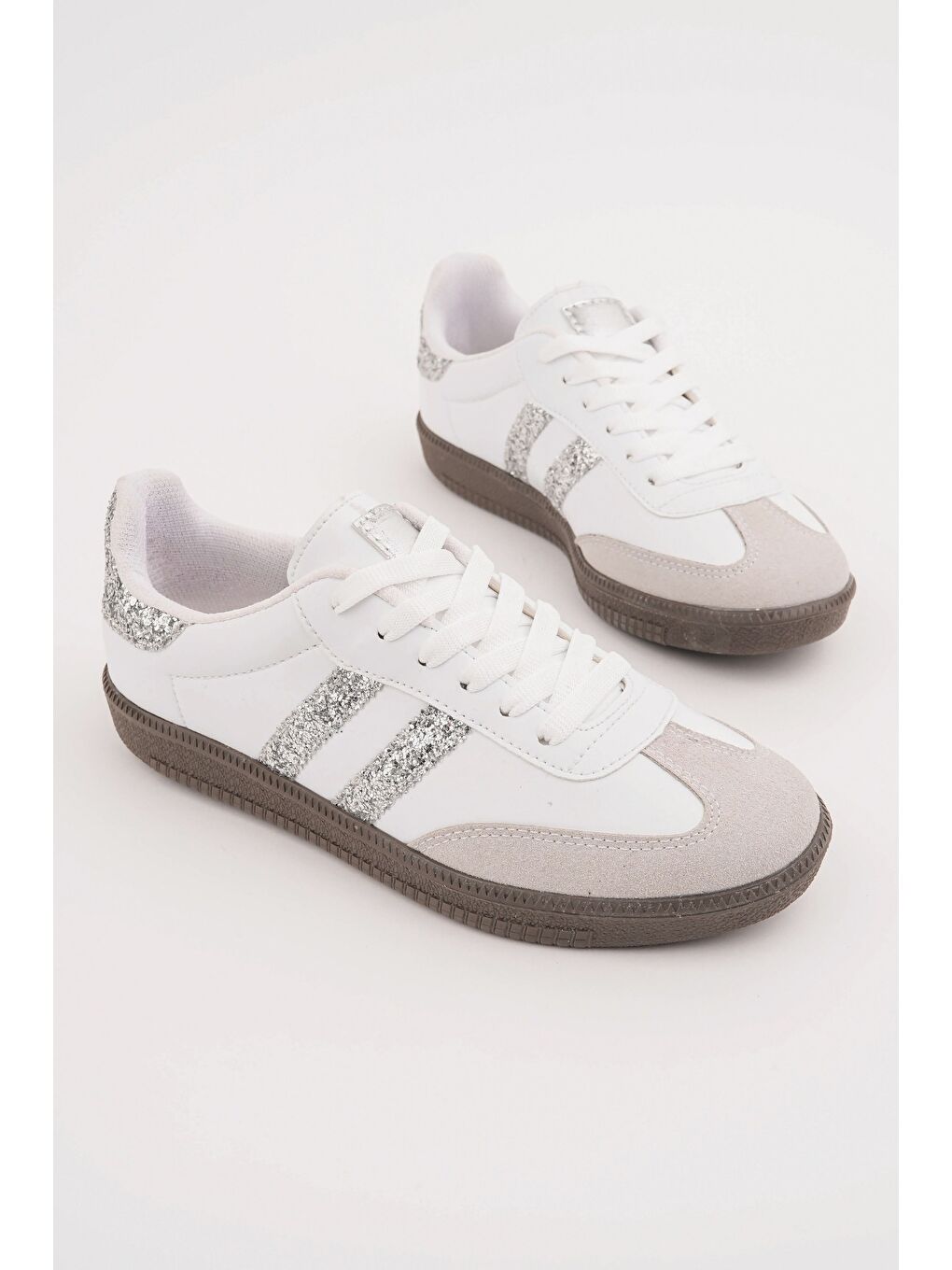 Beyaz SPARKLY Kadın Sim Detaylı Günlük Sneaker Spor Ayakkabı