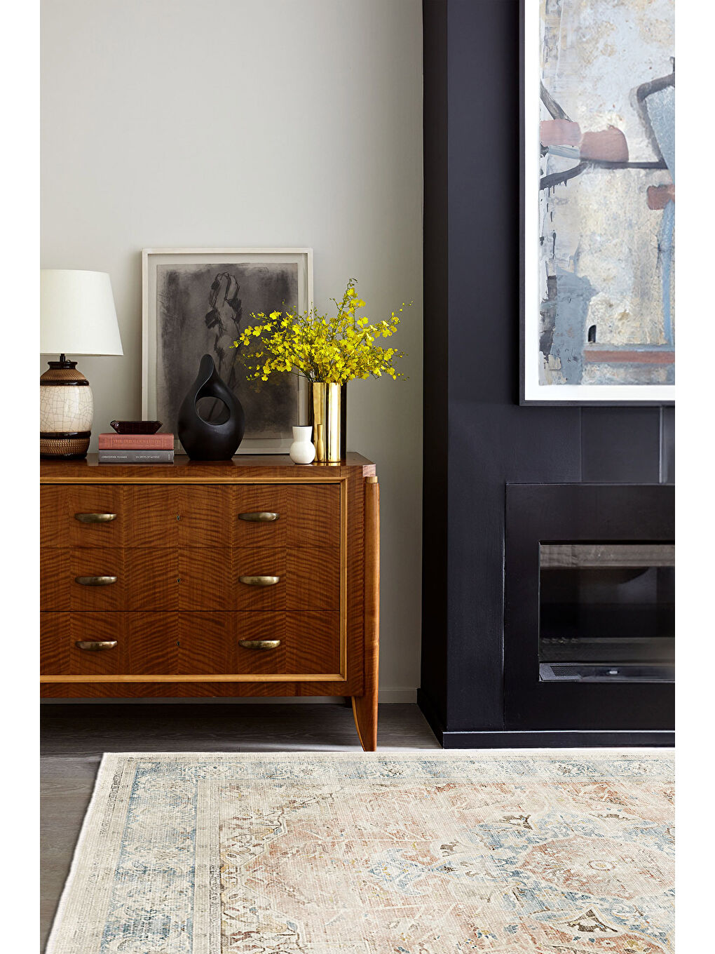 Bej Dekoratif Özel Tasarım Yıkanabilir İnce Kaymaz Tabanlı Modern Halı KECE FR21-1