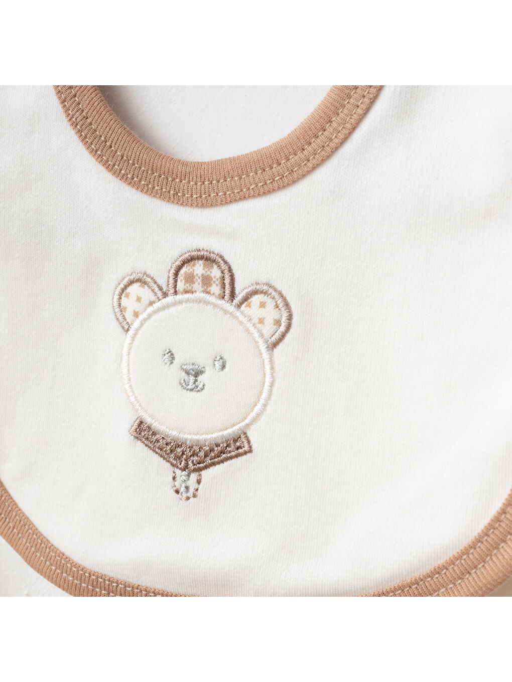 Bej Erkek Bebek Animal Desenli % 100 Pamuk 5' Li Hastane Çıkış Seti 0 Ay - 3 Ay-2