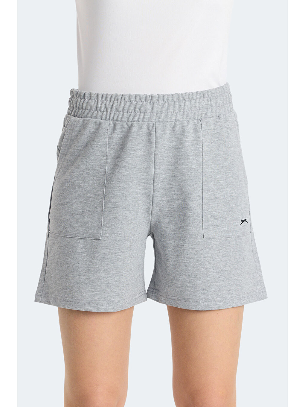 ROKO I Kadın Cepli Gri Şort-4