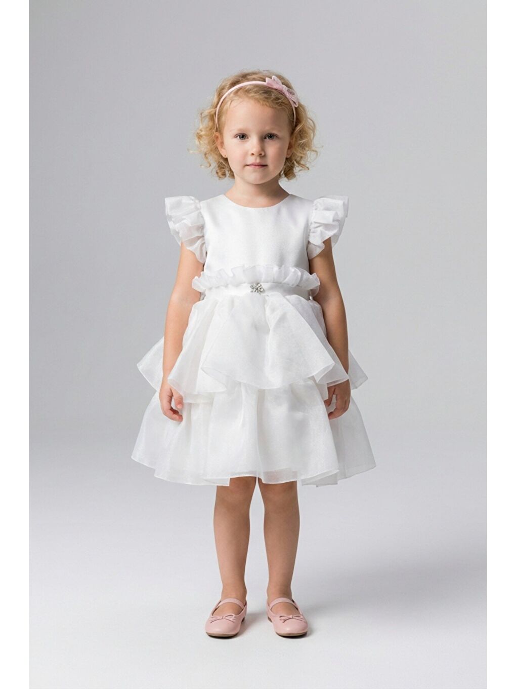 Ekru Kız Çocuk Abiye