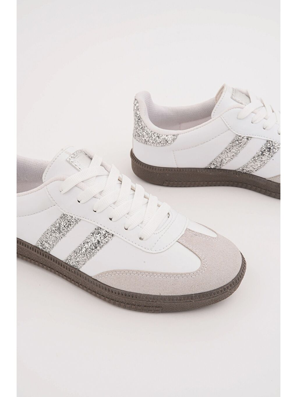 Beyaz SPARKLY Kadın Sim Detaylı Günlük Sneaker Spor Ayakkabı-7
