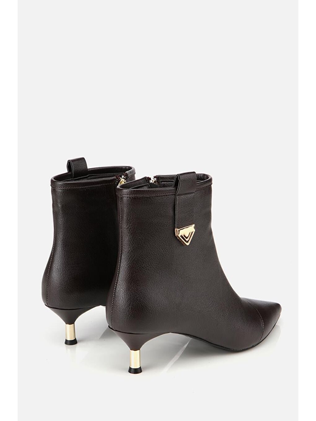 Kadın Kahverengi İnce Topuklu Bot-2