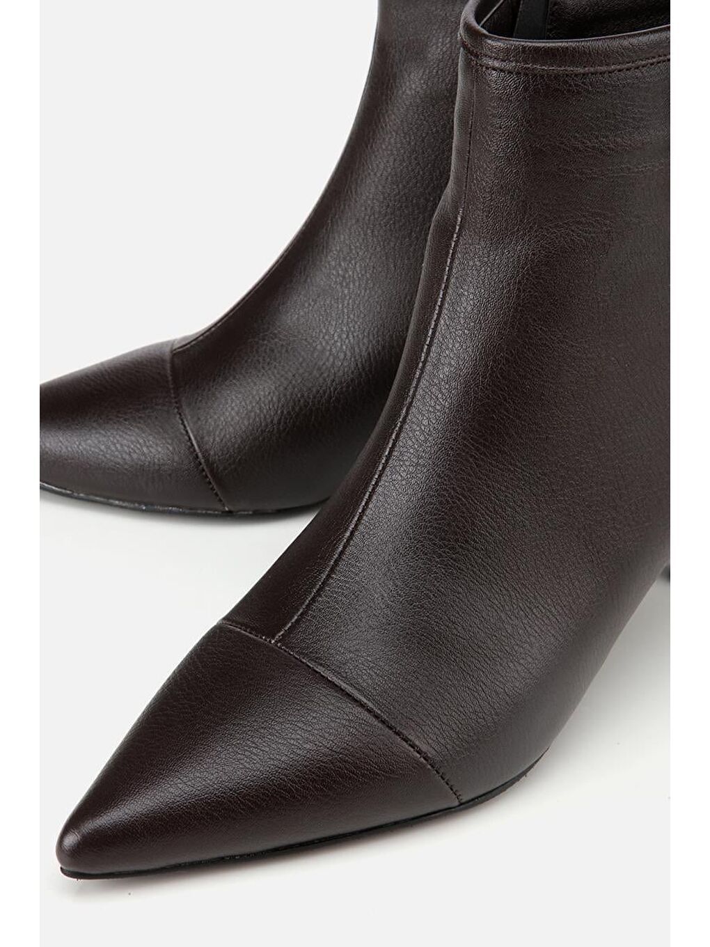 Kadın Kahverengi İnce Topuklu Bot-3