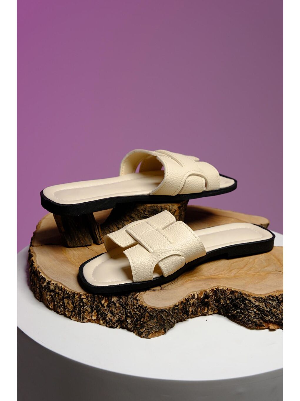 Ekru Chia Günlük Anne Genç Kadın Terlik-3