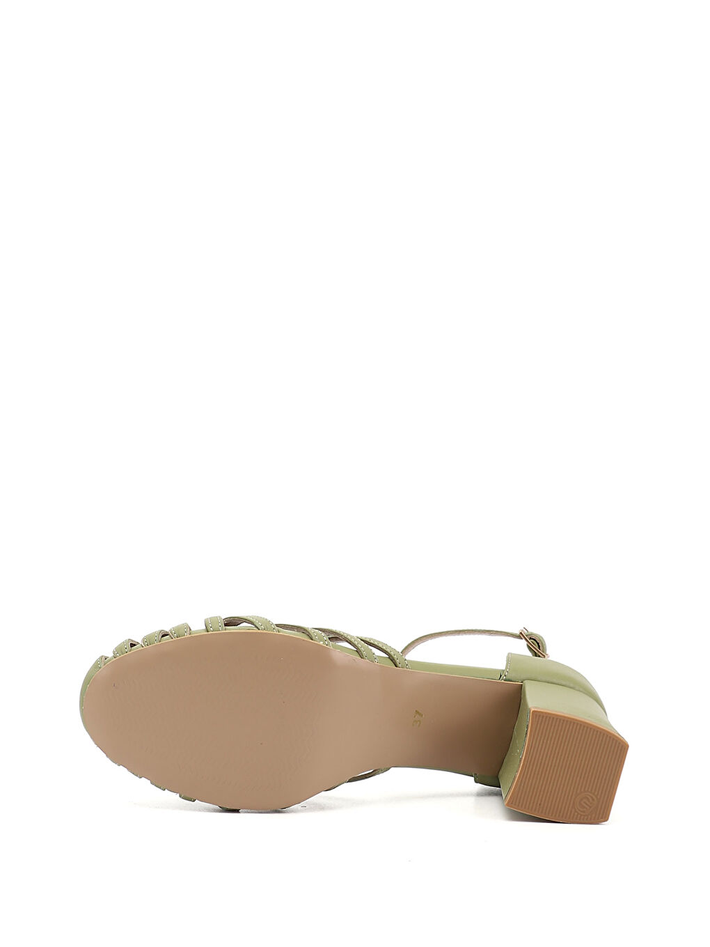 Turkuaz Kadın SU YEŞİLİ Kalın Topuklu Hakiki Deri Ayakkabı-5