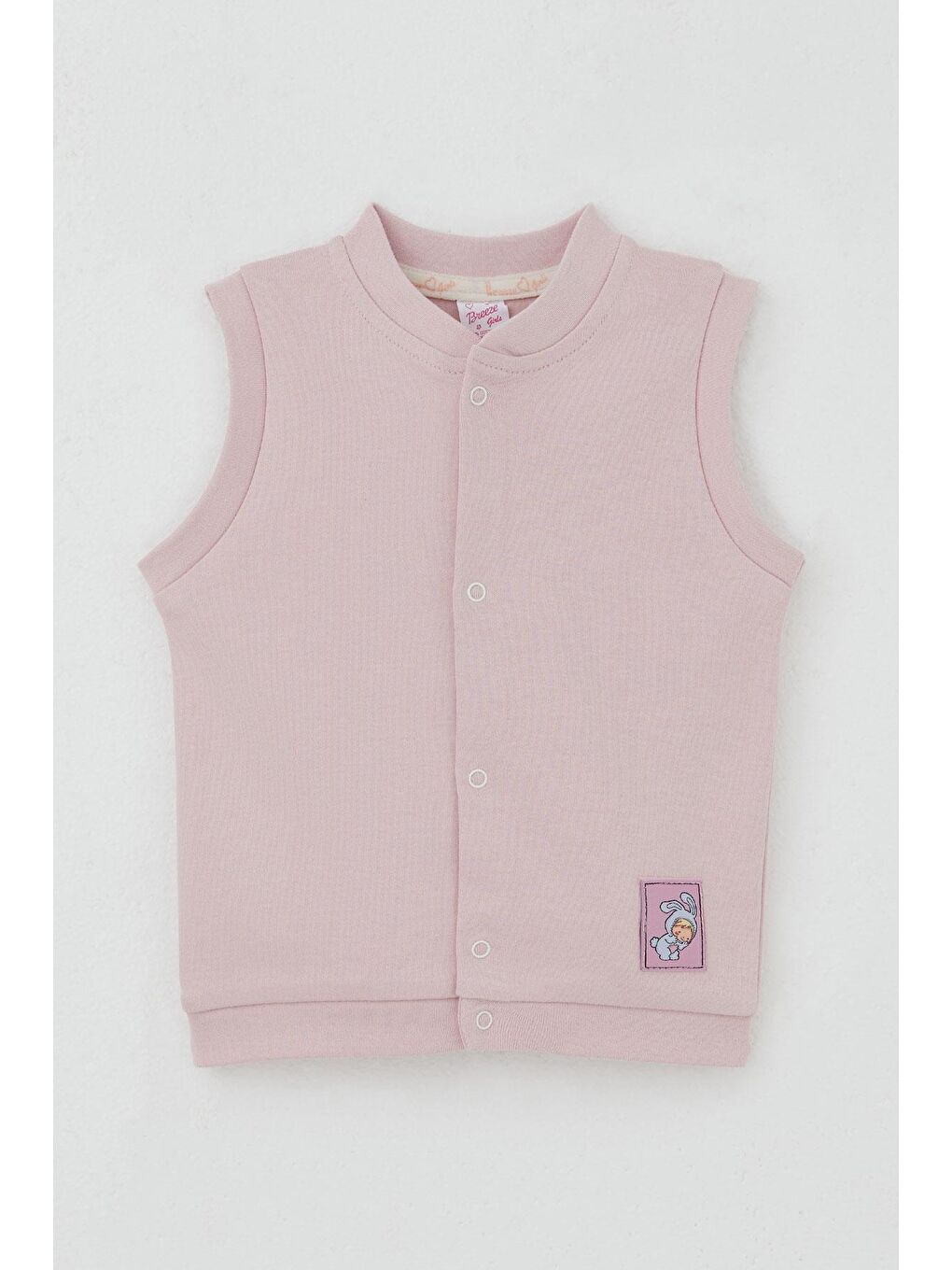 Kız Bebek Yelek Çıtçıtlı Sevimli Tavşancık Armalı Pembe (9 Ay-1 Yaş)