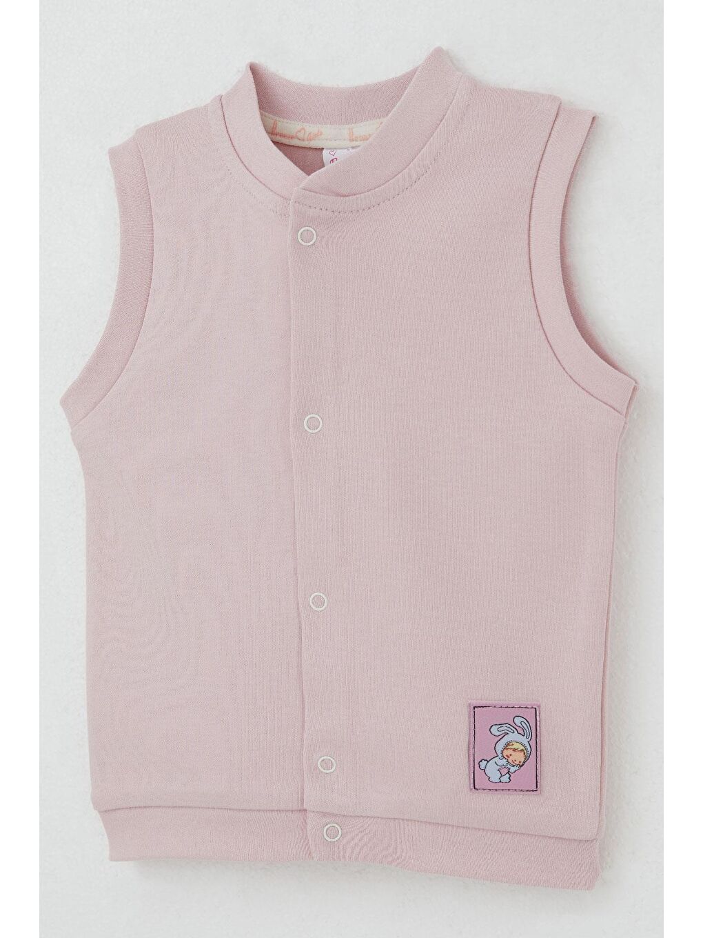 Kız Bebek Yelek Çıtçıtlı Sevimli Tavşancık Armalı Pembe (9 Ay-1 Yaş)-2