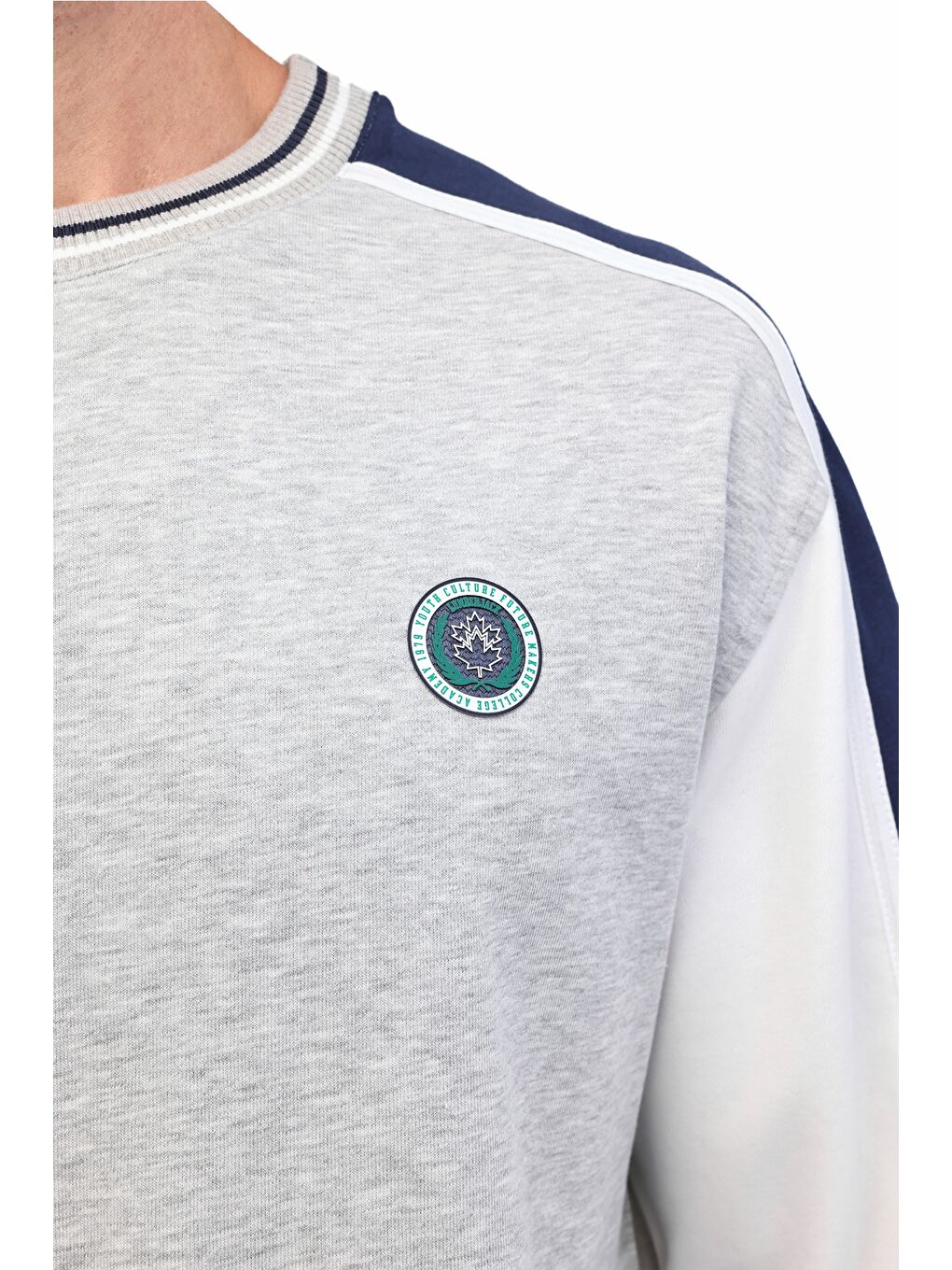 Gri ML NALA 16BLO-05 5PR GRI MELANJ Erkek Sweatshirt-3