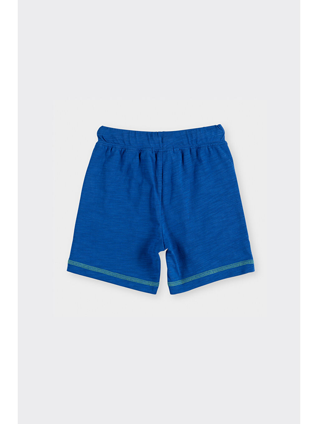Erkek Bebek Beli Lastikli Mavi Şort-1