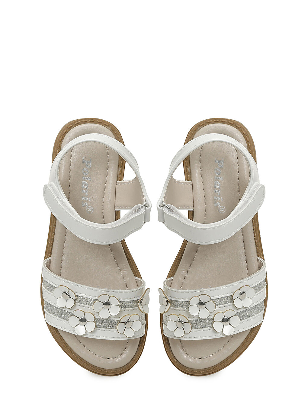 SANTORO.P6FX Beyaz Kız Çocuk Sandalet-3