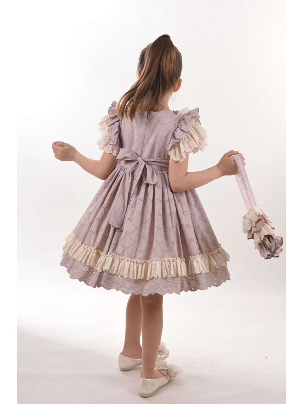 Pembe Kız Çocuk Kısa Elbise_M2326-3