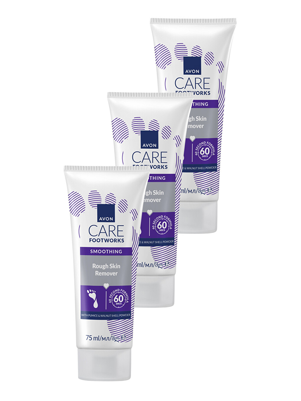 Footworks Sertleşmiş Cildi Arındırıcı Ayak Peelingi 75ml Üçlü Paket