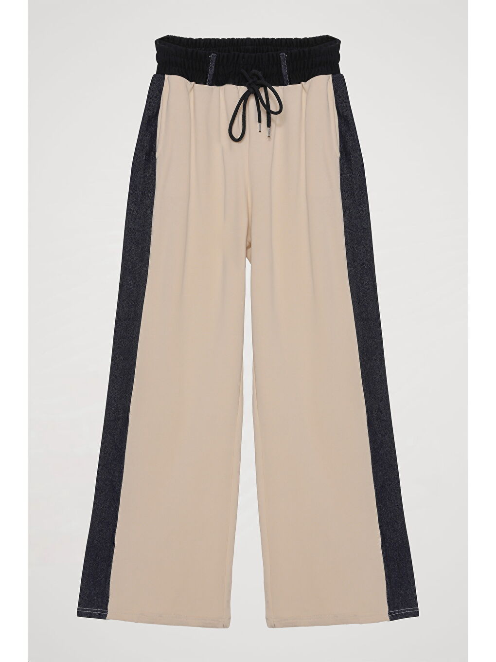 Eşofman Matchli Beli Lastikli Pantolon Bej