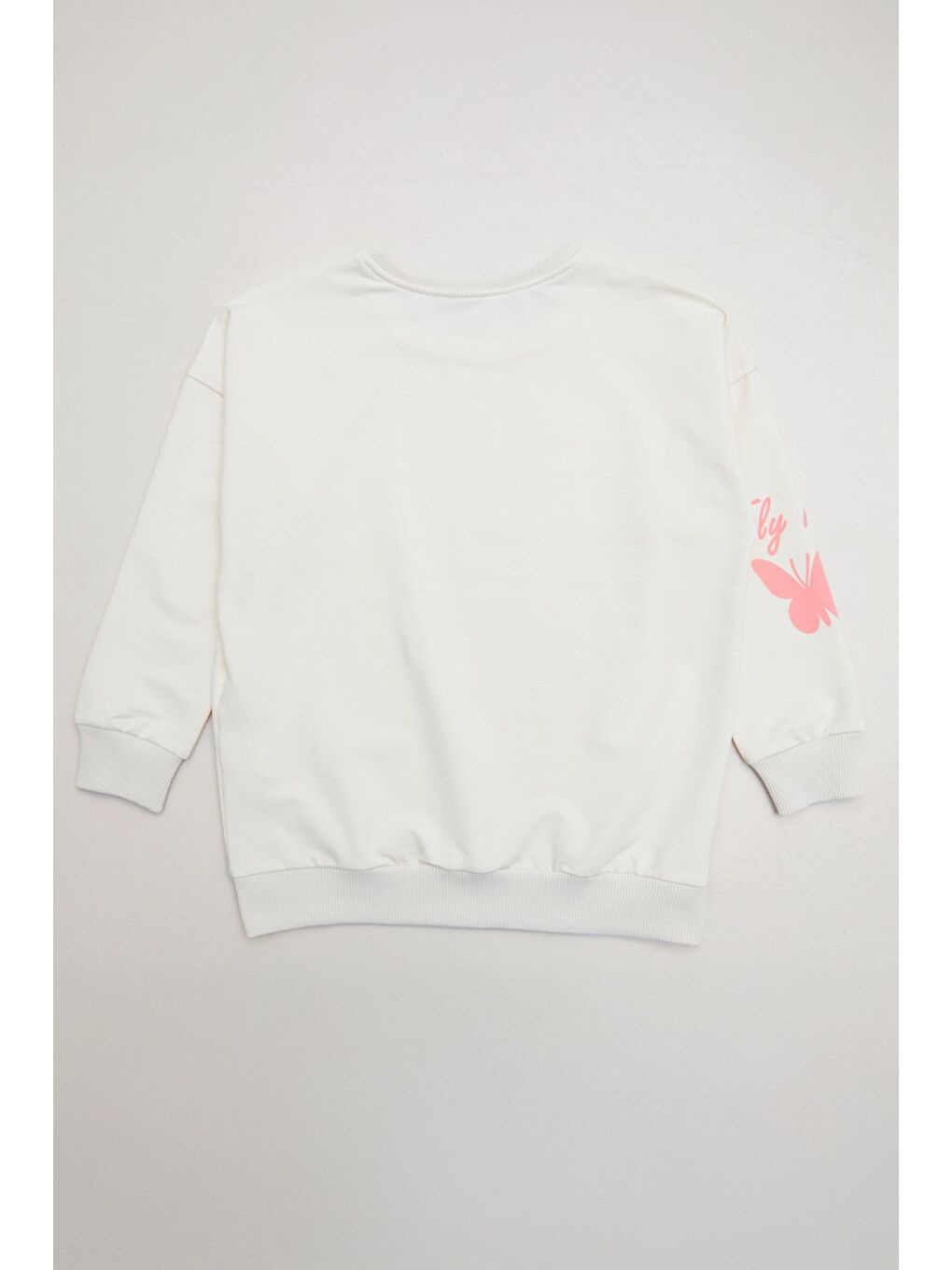 Pembe Kelebek Ve Yazı Baskılı Kız Çocuk 2 Li Takım-2