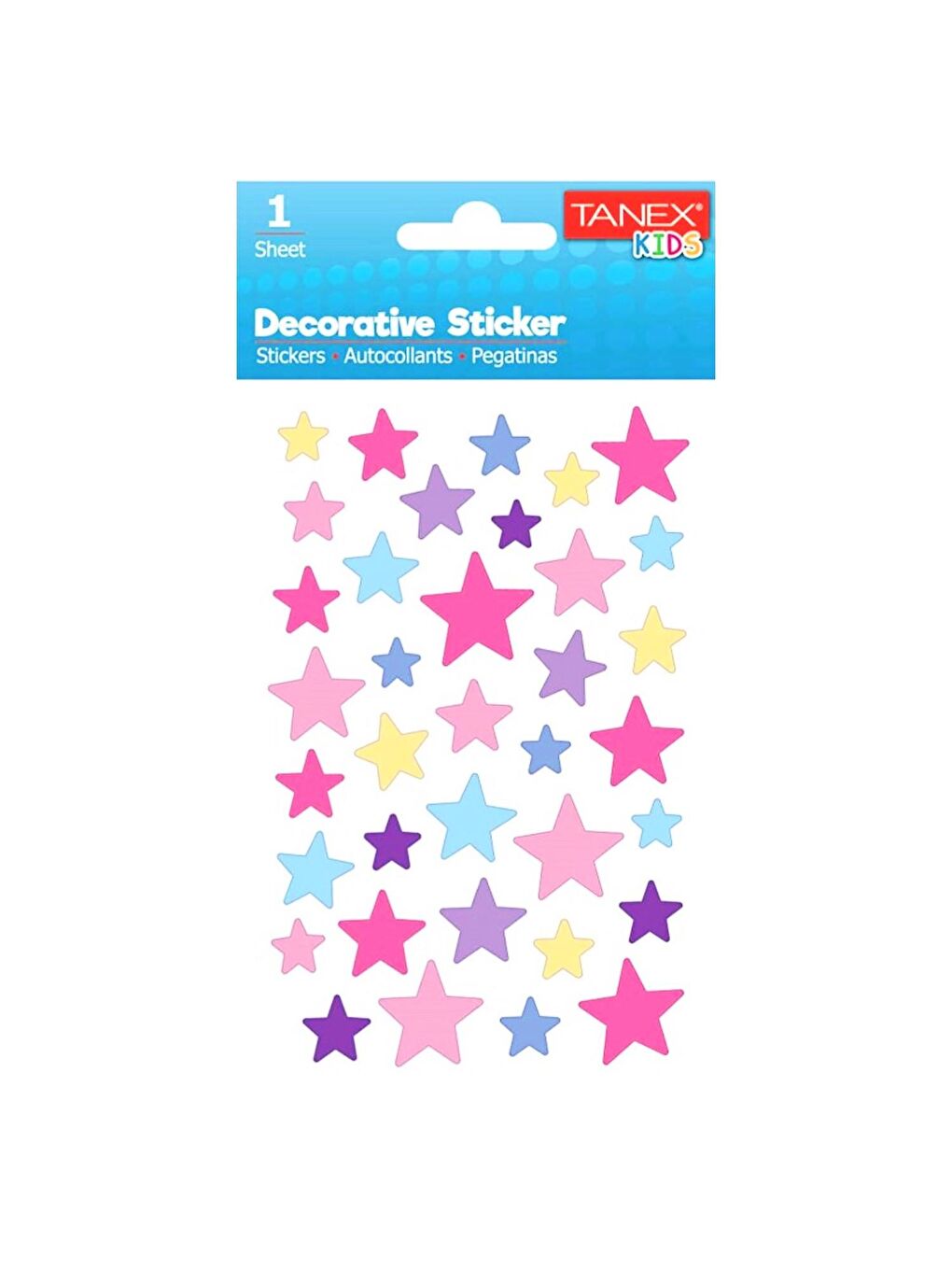 Kids Sticker Parlak Renkli Yıldızlar 36 Parça (25017)
