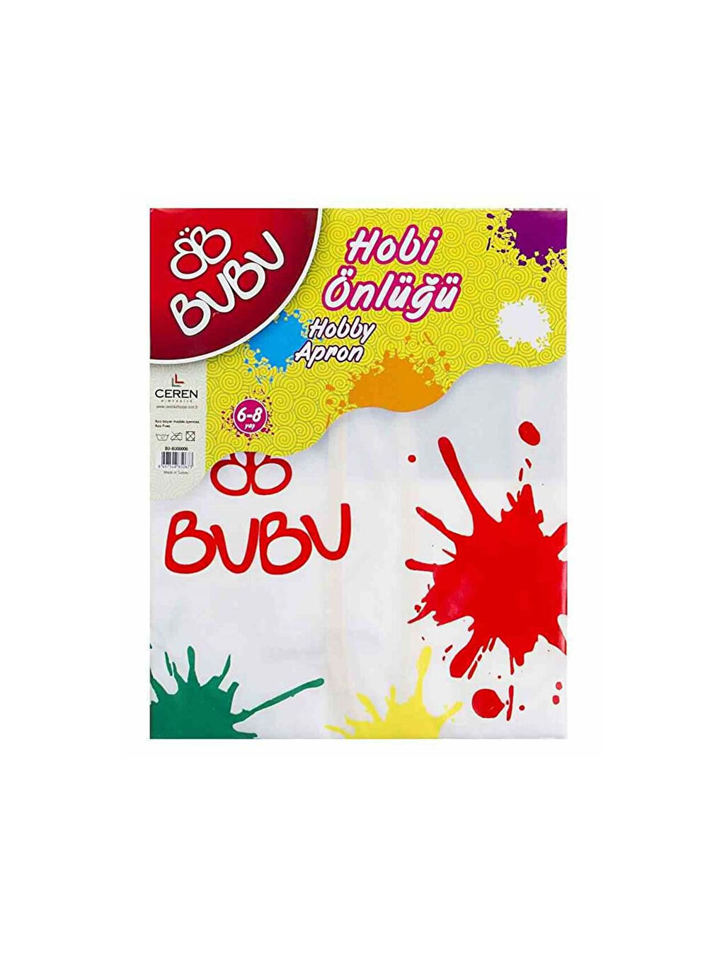 Bubu Bu-Bu Ürün Özellikleri Bu-Bu Önlük 6-8 Yaş ( Su Geçirmez)