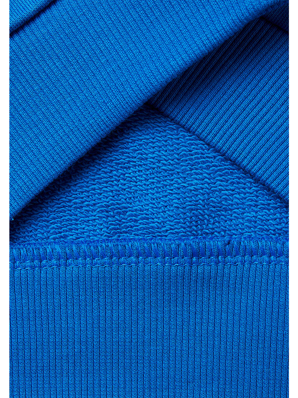 Erkek Çocuk Mavi Baskı ve Yazı Detaylı Bisiklet Yaka Sweatshirt-2