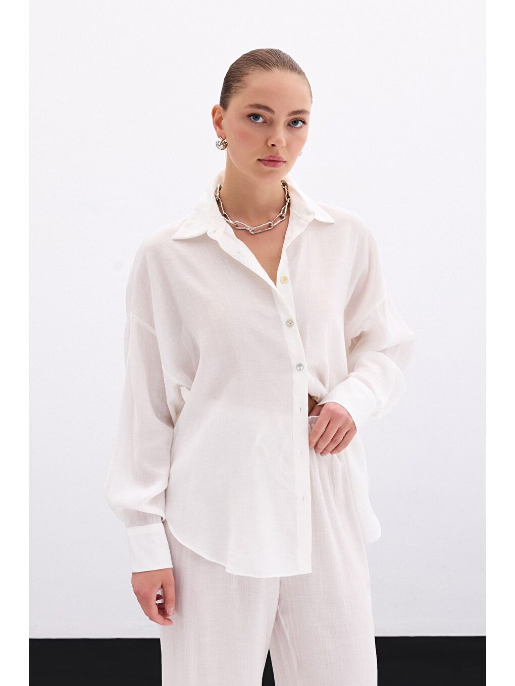 Salaş Gömlek - Ekru-1