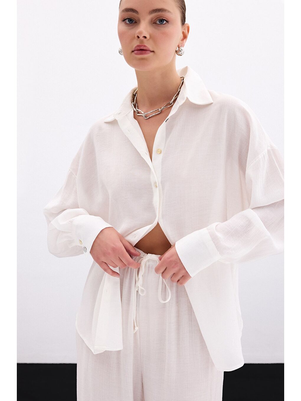 Salaş Gömlek - Ekru-2