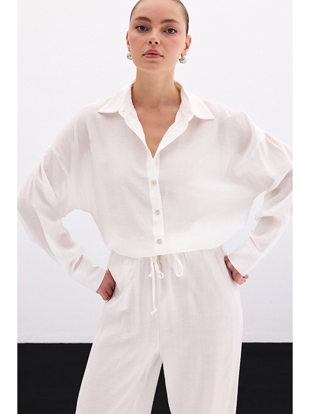 Salaş Gömlek - Ekru-6