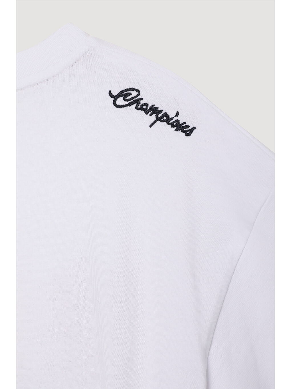 Renkli Kalın Yazı Baskılı Tişört Beyaz-3