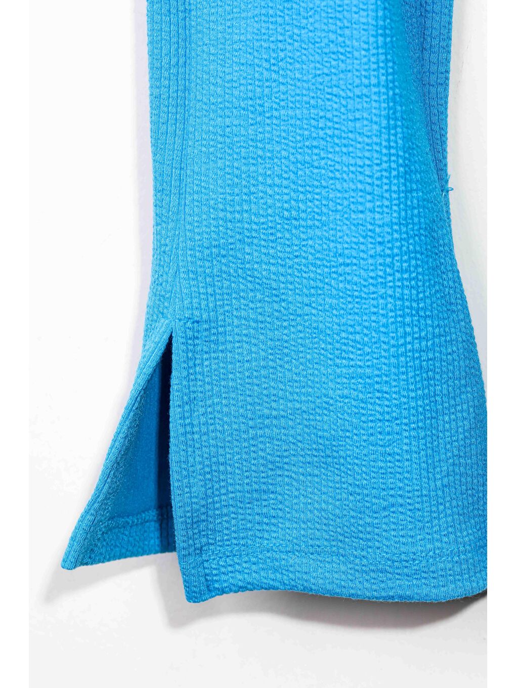 Mavi Kız Çocuk Waffle Yırtmaçlı Tayt (2-3 Yaş 8-9 Yaş)-1