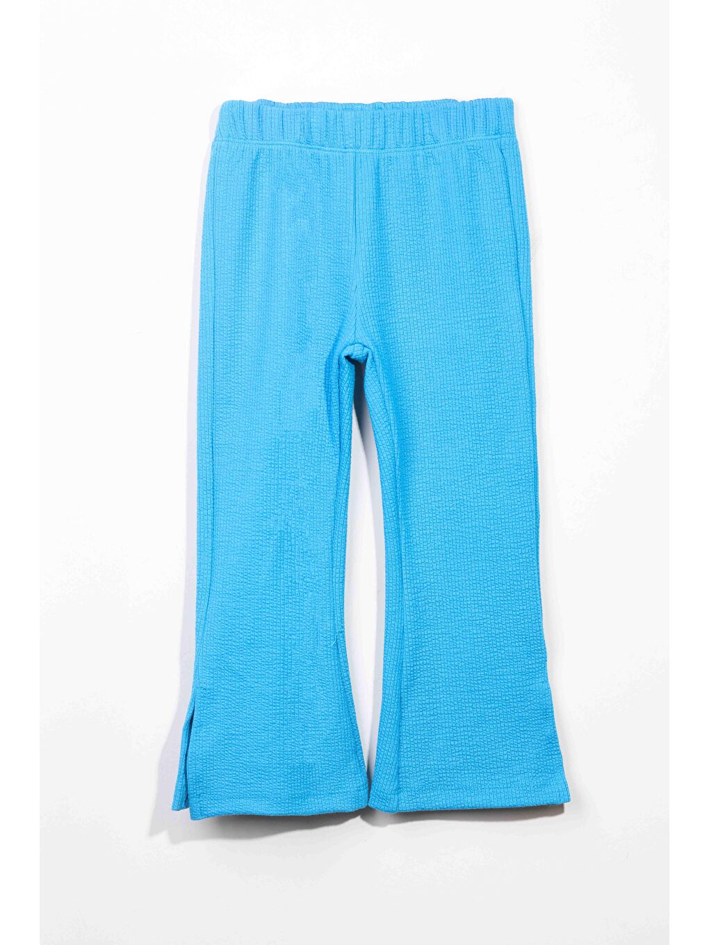 Mavi Kız Çocuk Waffle Yırtmaçlı Tayt (2-3 Yaş 8-9 Yaş)-2