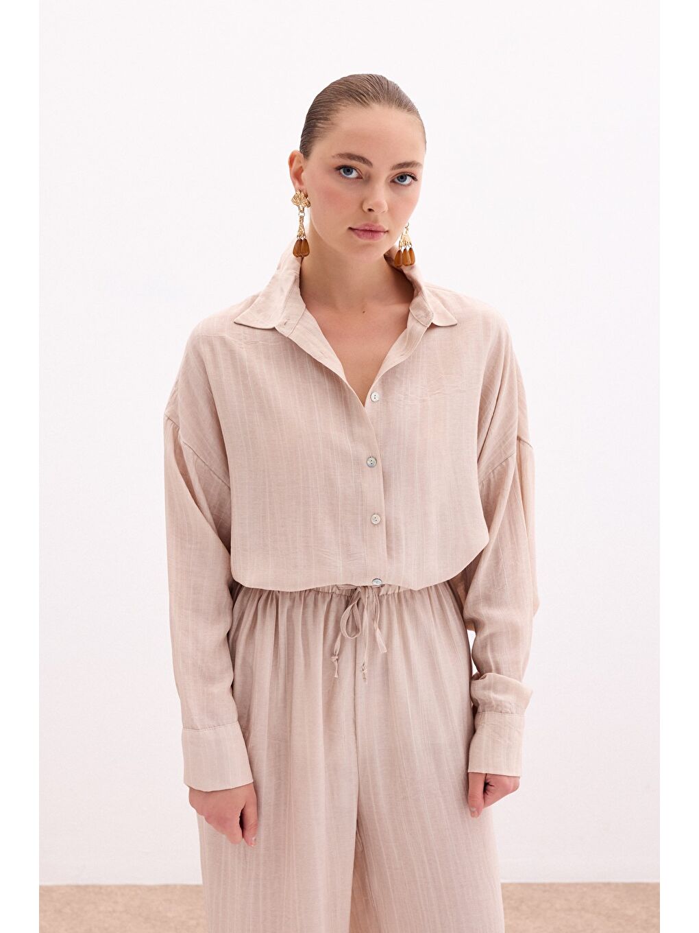 Salaş Gömlek - Bej-1