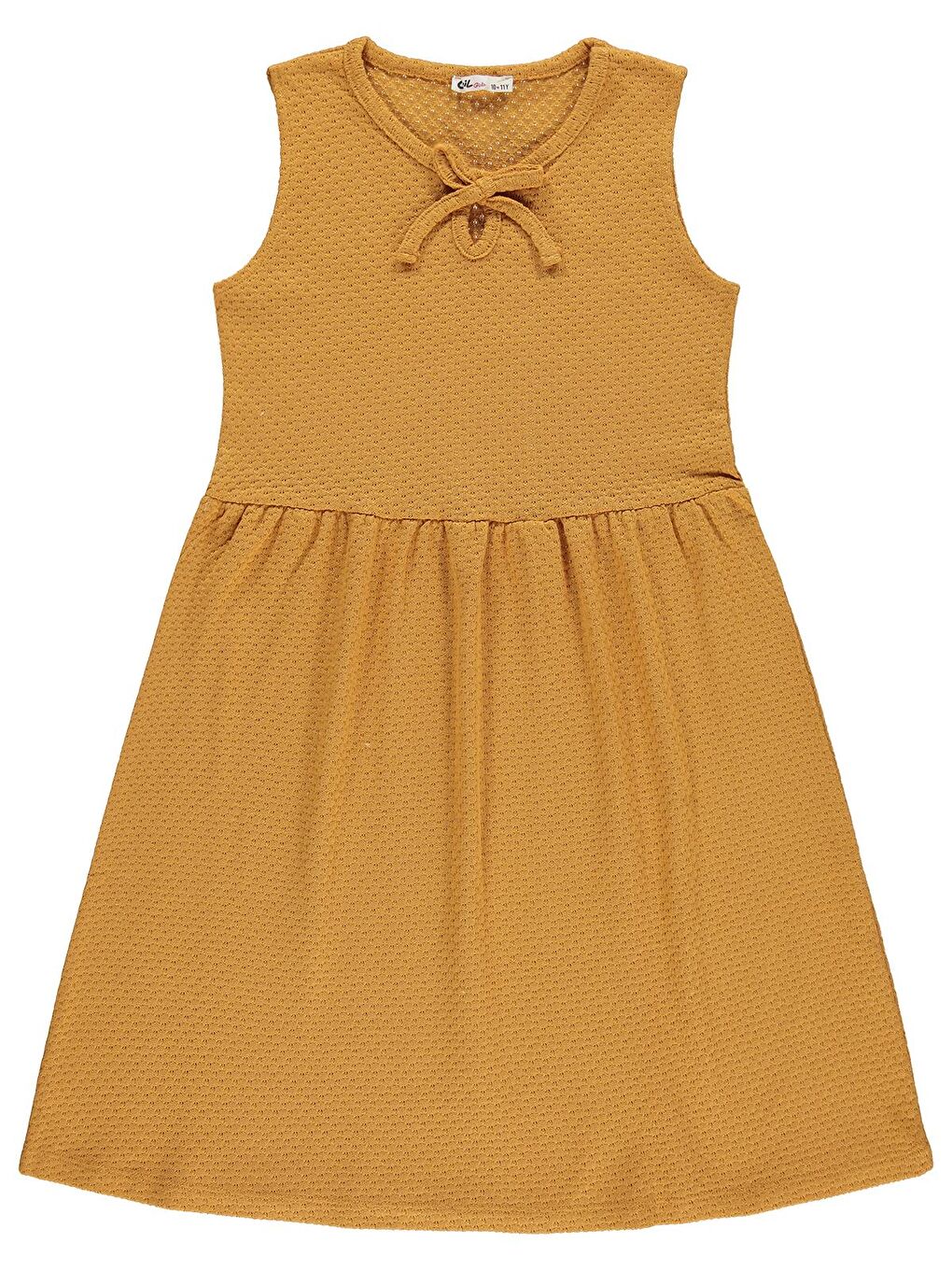 Sarı Girls 10-13 Yaş Elbise - Hardal