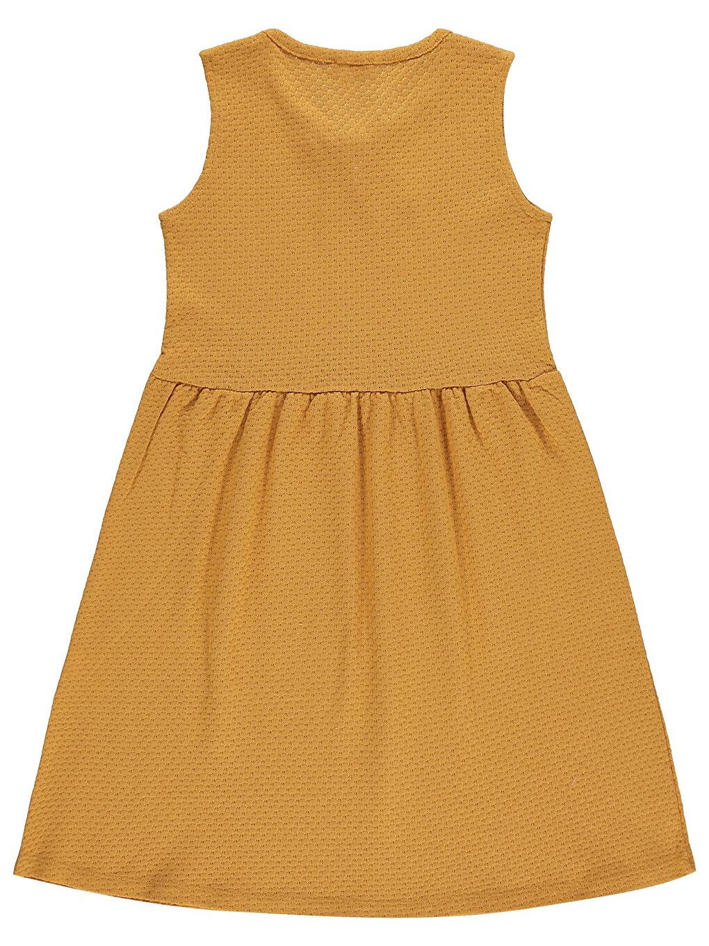 Sarı Girls 10-13 Yaş Elbise - Hardal-1