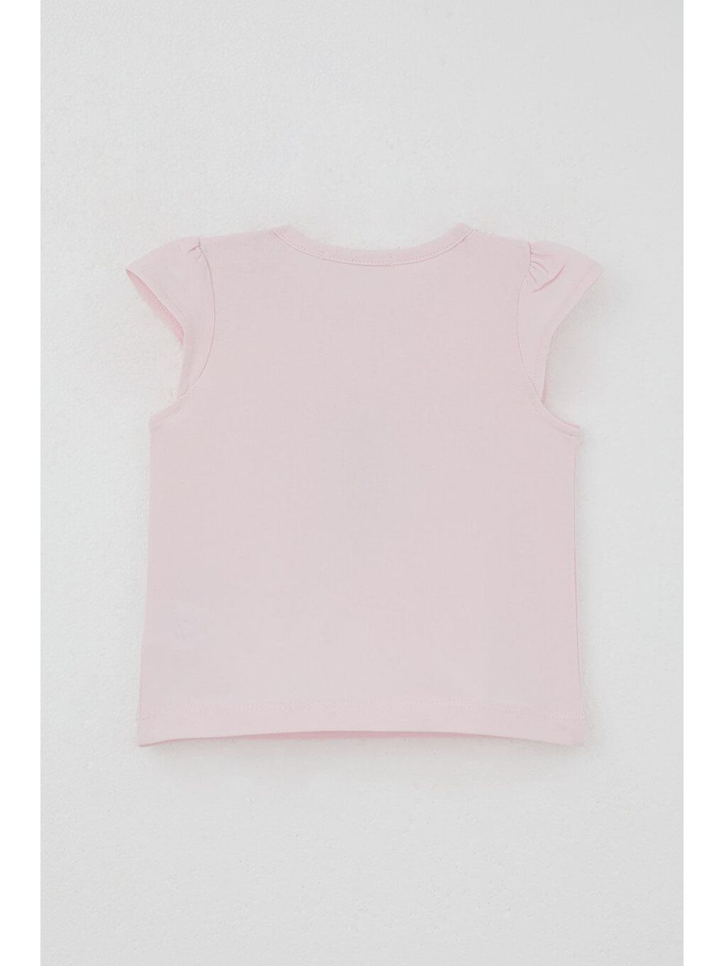 Kız Bebek Şortlu Takım Çiçek Baskılı Kelebek Nakışlı Düğme Aksesuarlı Pembe (6 Ay-2 Yaş)-3